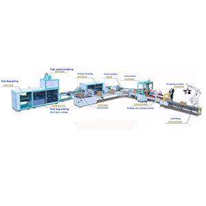 Rice Vacuum Packing Line With Robot Palletizer