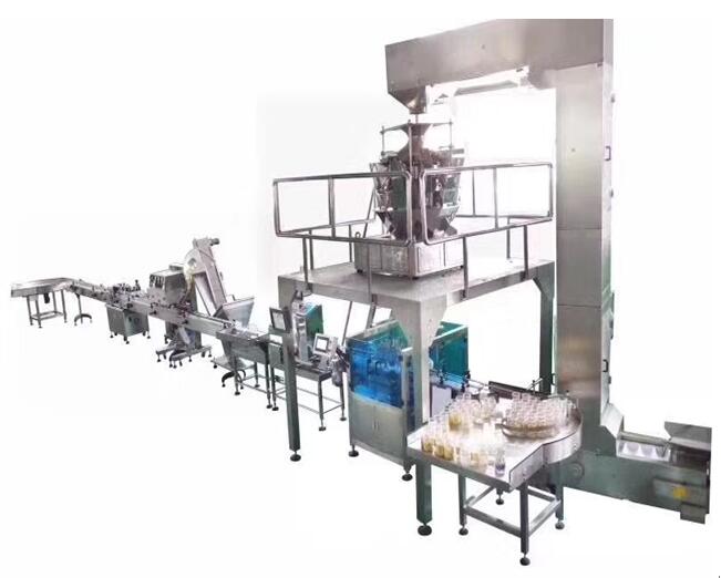 Automatic Cans Weighing and Filling Packing Line