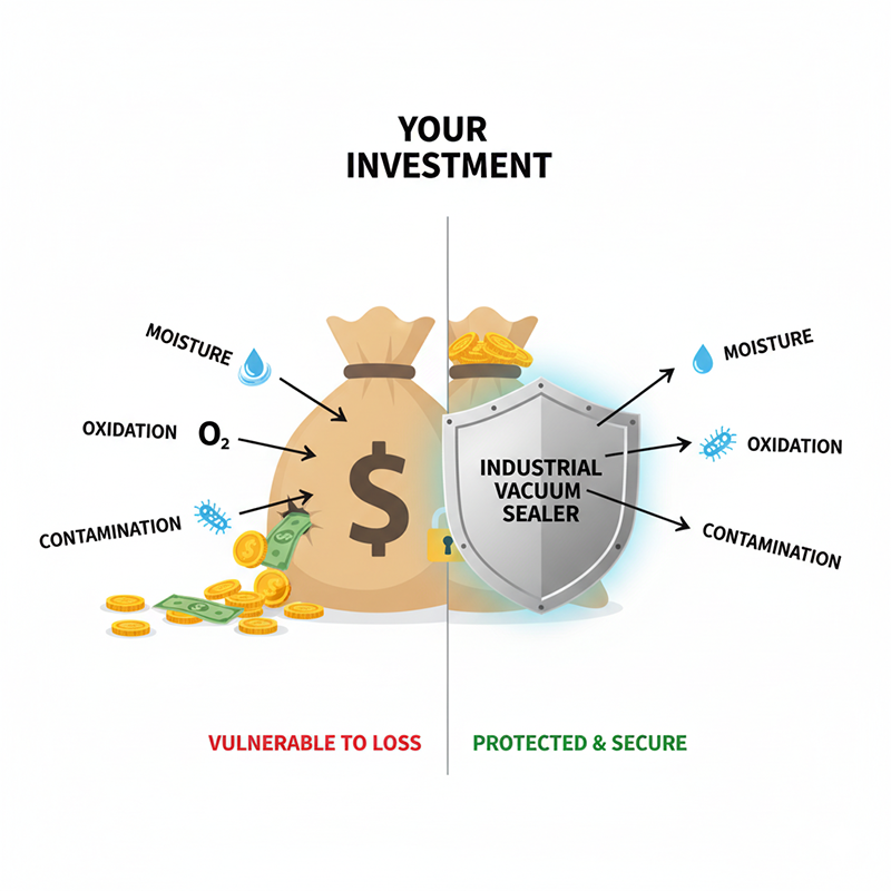 Fundamentos técnicos para a embalagem a vácuo de materiais químicos higroscópicos e oxidantes.