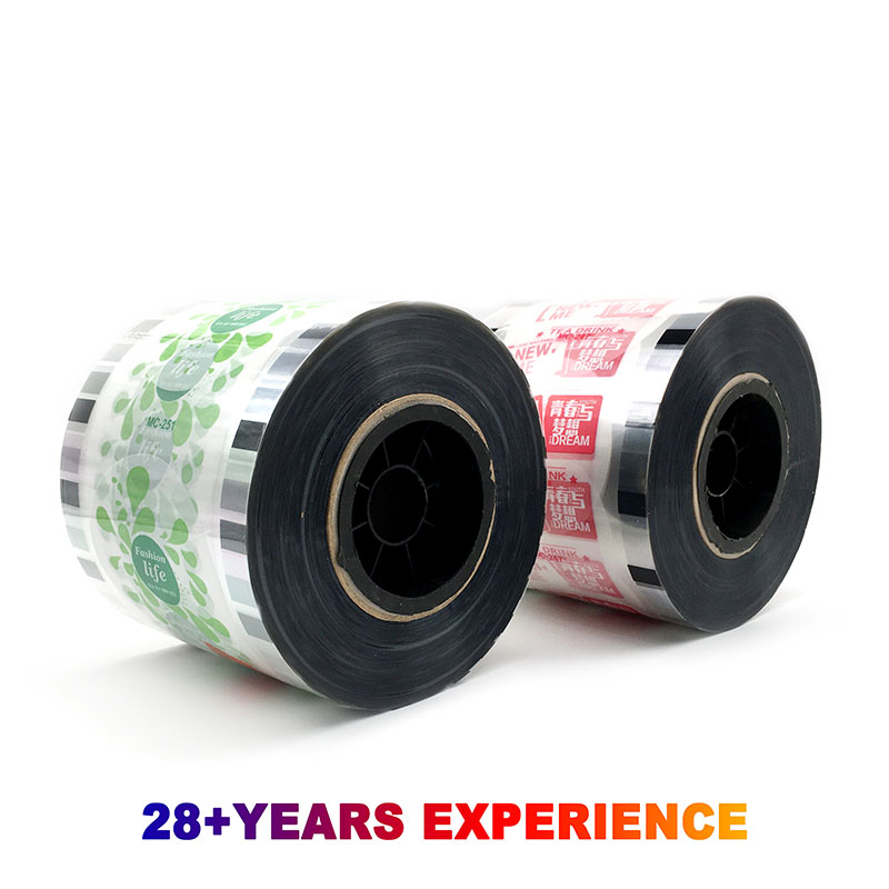 Customized Printed Laminating Bubble Tea Sealing Film Roll For Auto Packing