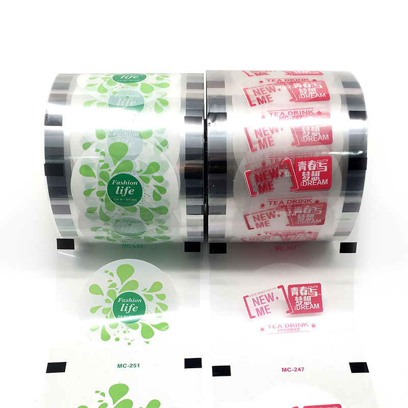 PP PE Flexible Bubble Tea Cup Sealing Plastic Film Roll For Packaging