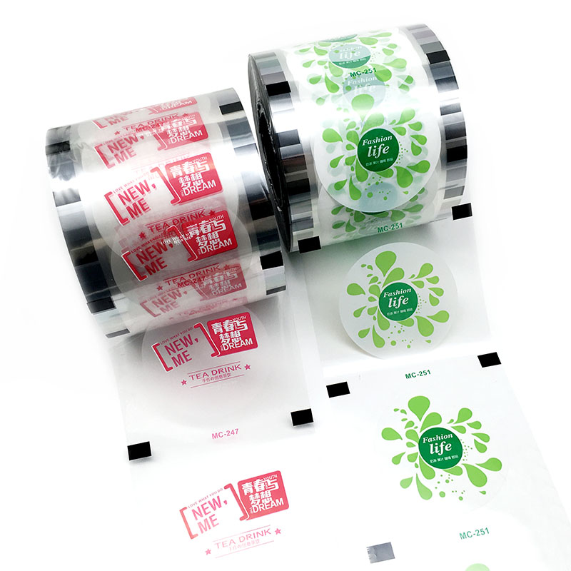 Customized Printed PP PE Bubble Tea Cup Plastic Sealing Film Roll For Auto Packing