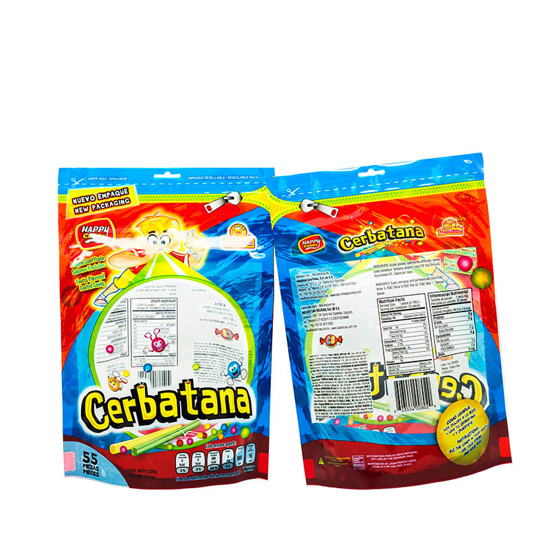 Custom Printed Heat Seal Pouch Resealable Zipper Candy Cookie Edible Packaging Bag