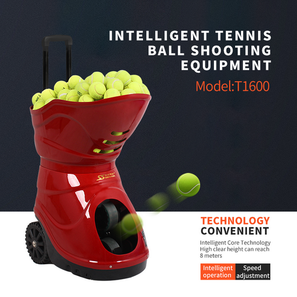 New Top popular T1600 Tennis ball machine with battery