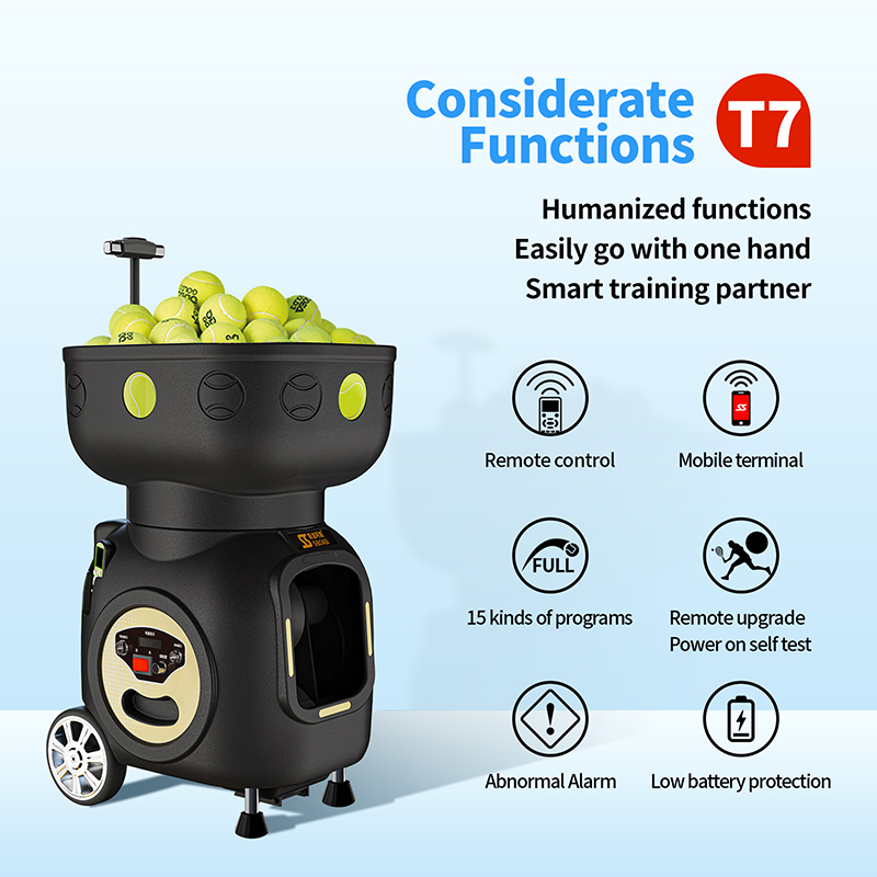 Siboasi smart tennis serving devices T7 portable tennis ball machine training equipment for practice