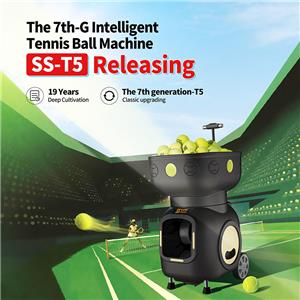 Best T5 tennis launcher ball feeder tennis devices rebounder machine with battery