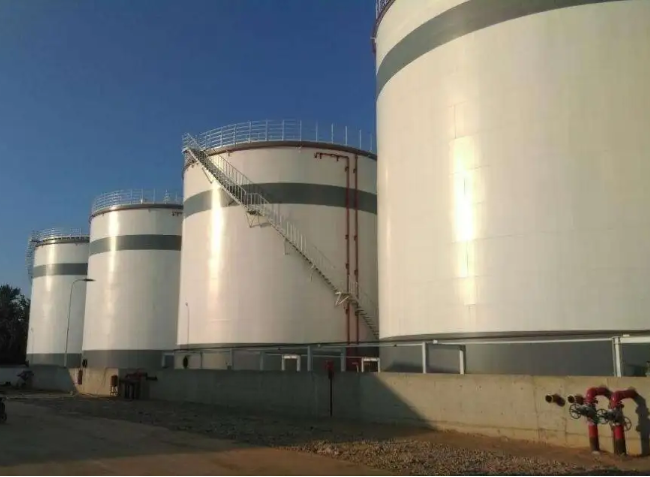 large oil storage tank