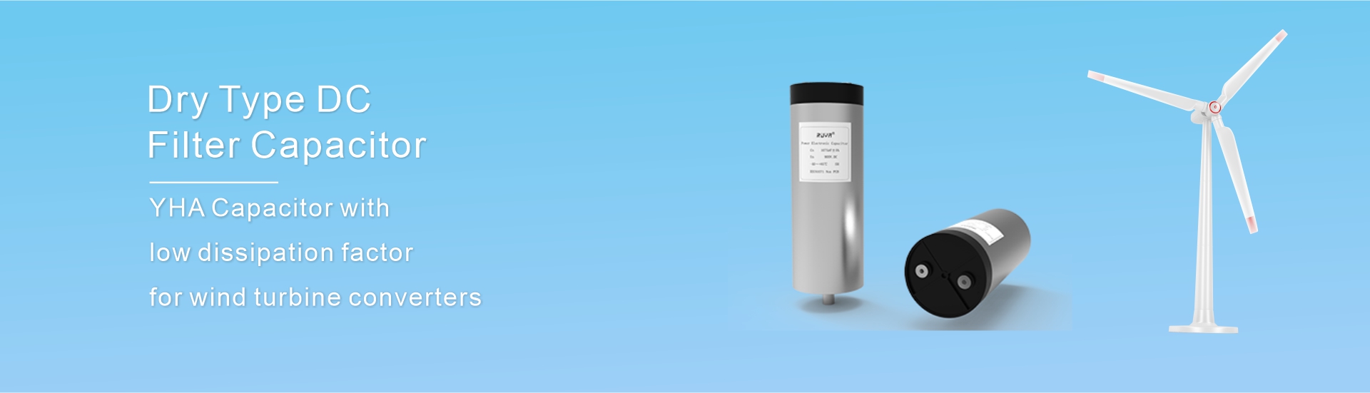 Condensador de filtro de CC de tipo seco YHA con lata de aluminio