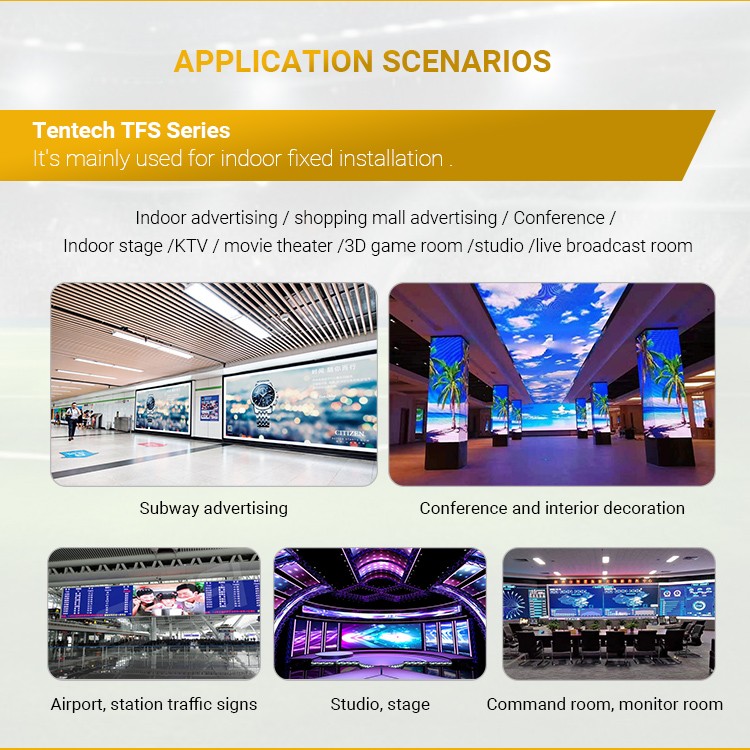 Hhigh definition resolution and pixel pitch of p2.5mm and below