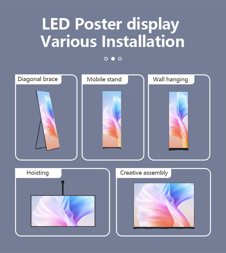 640*1920mm Smart LED Poster Display, Digital LED Poster screen