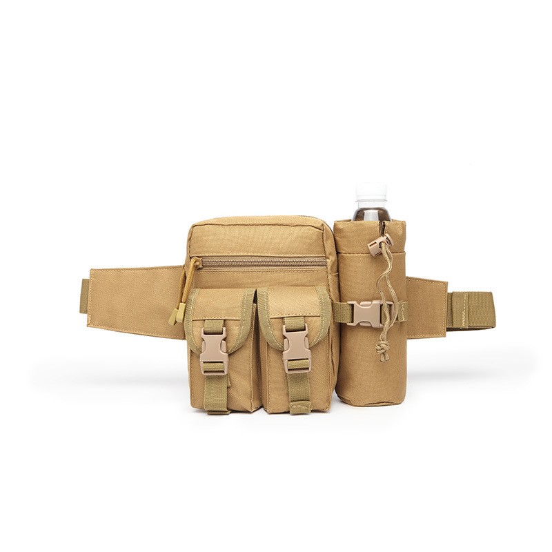 High Capacity Multi Pockets Bum Bag med flaskeholder
