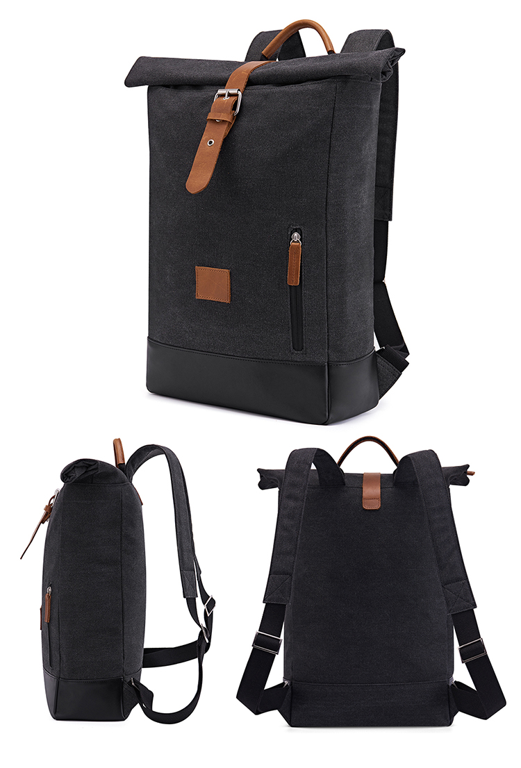 washed canvas backpack