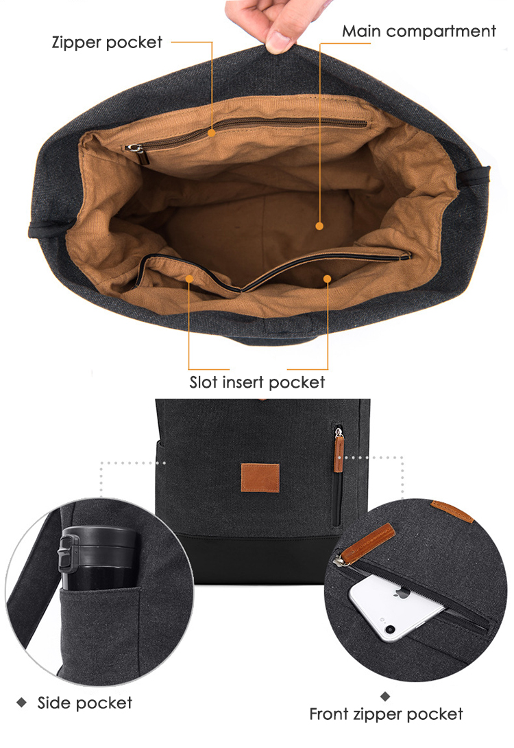 canvas laptop backpack