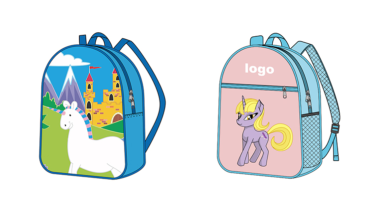 3D Cartoon Animals School Bags