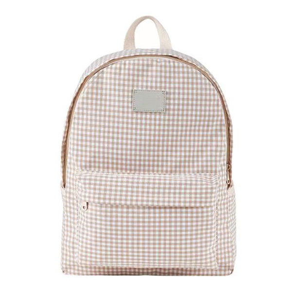 Large Capacity Plaid Backpack Student Backpack​