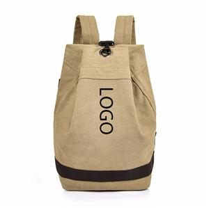 Student Retro Backpack Canvas Bucket Backpack