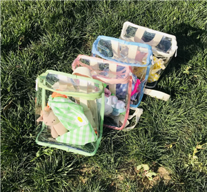 Průhledný Candy barevný PVC voděodolný batoh pro děti