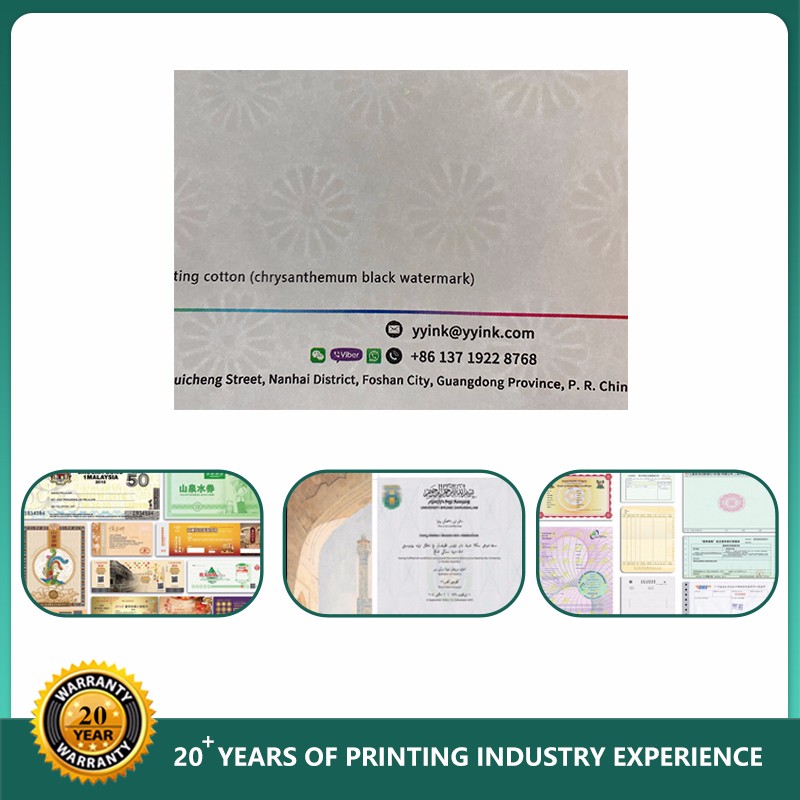 A4 Size Security Cotton Paper With Watermark