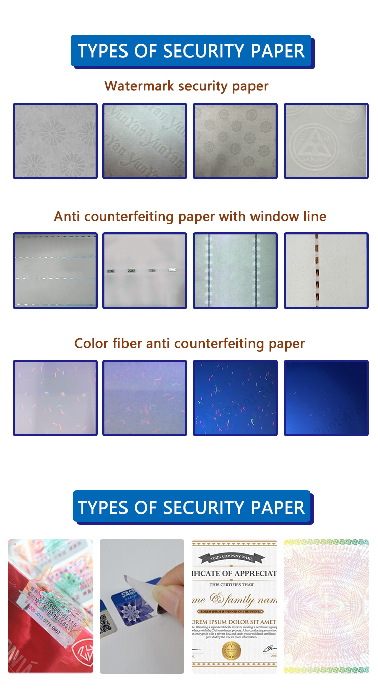 watermark security paper