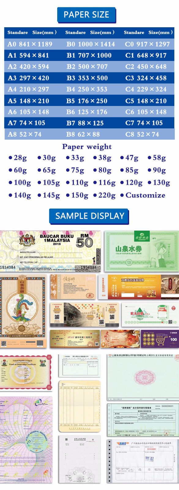 Security thread line paper