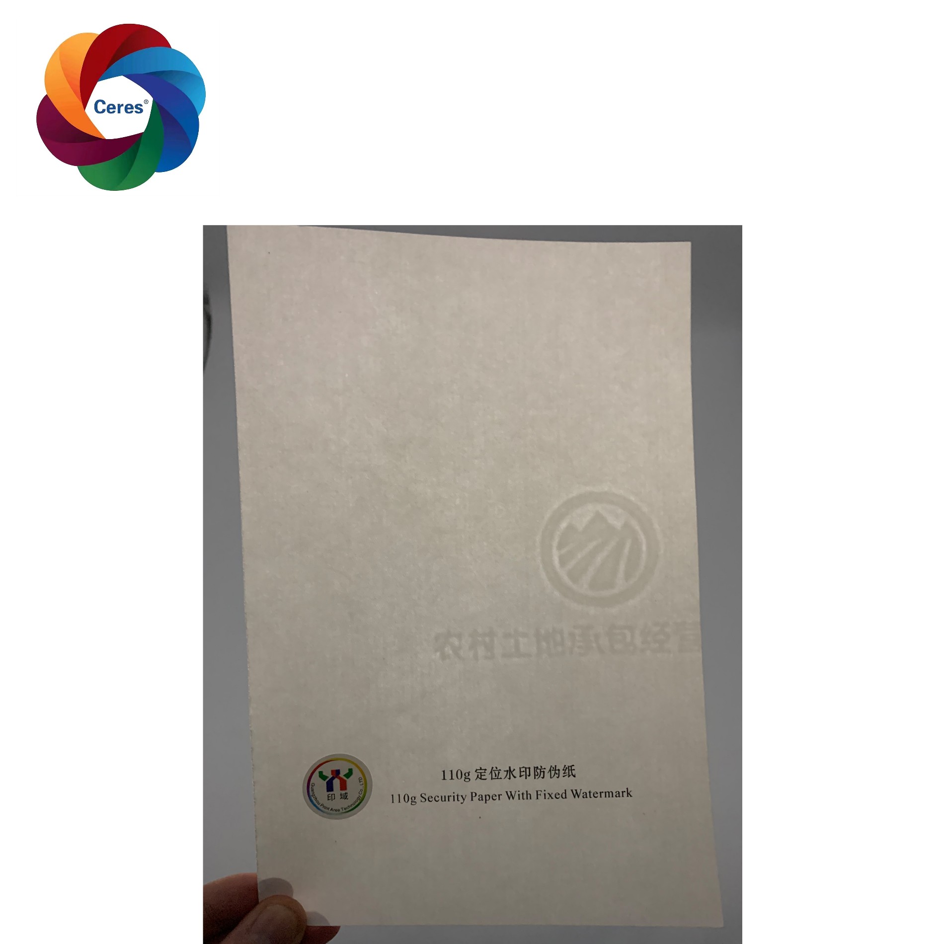 Ceres Customized Security Paper With Colorful Uv Fiber And Thread Line