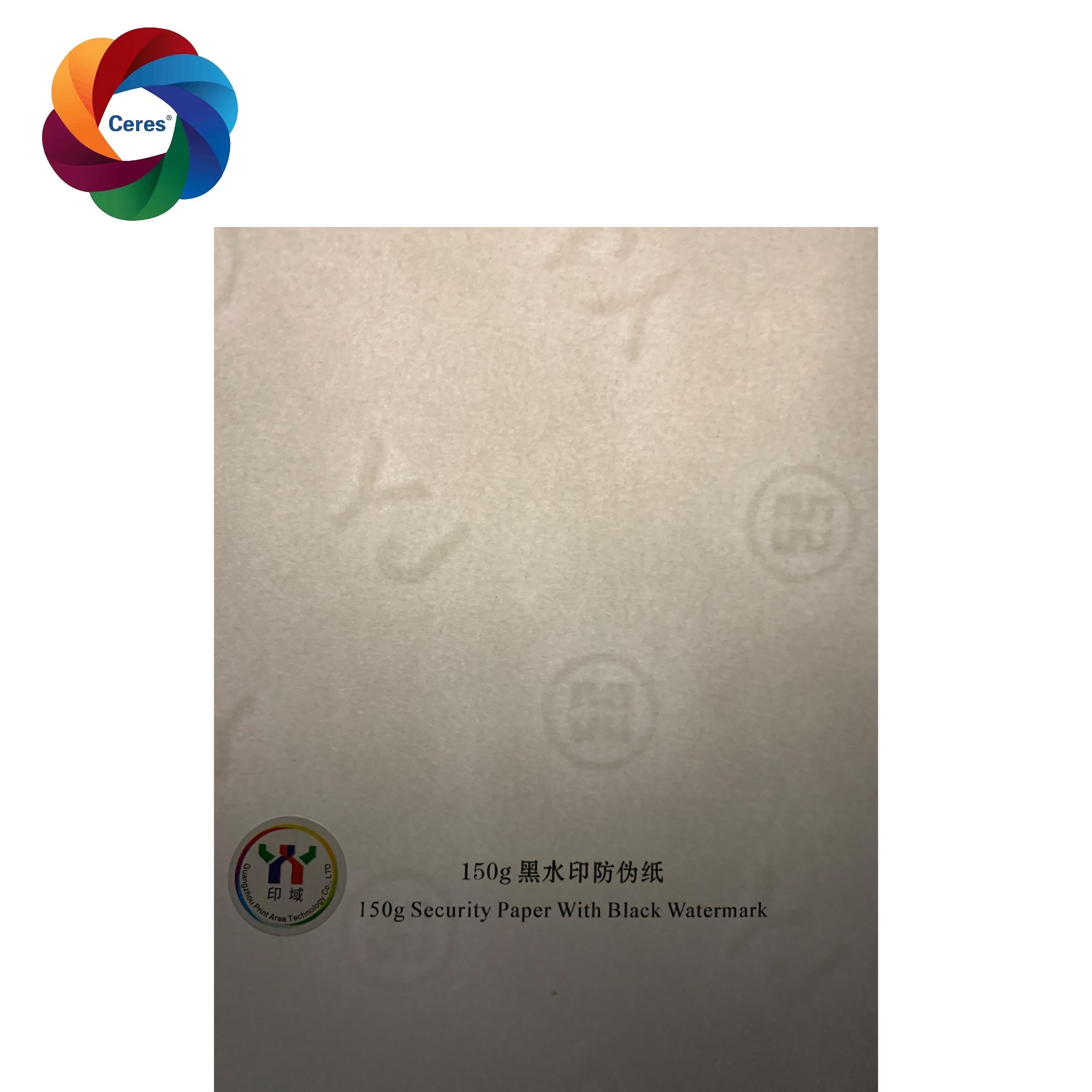 Ceres Customized Security Paper With Colorful Uv Fiber And Thread Line