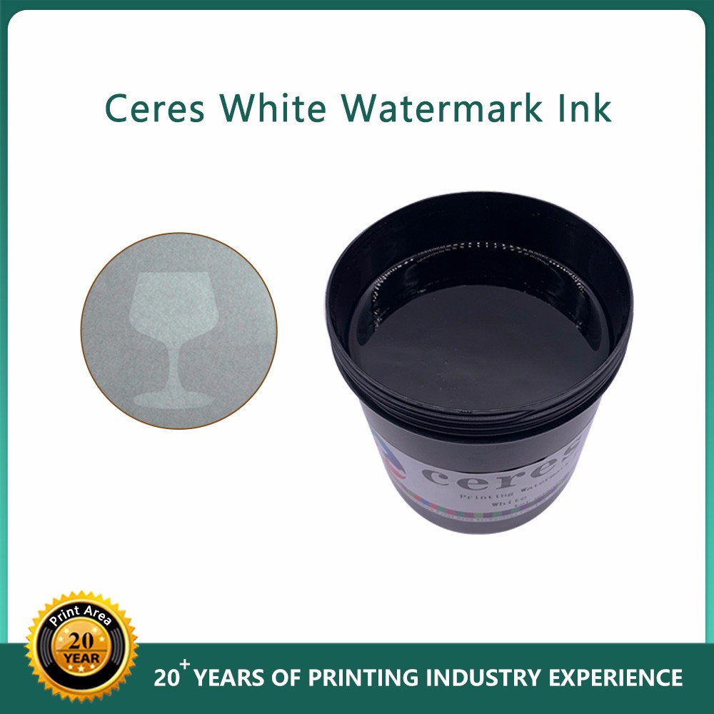 Tinta de marca de agua negra de pantalla antifalsificación Ceres