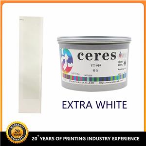 कागज के लिए सेरेस स्याही YT-919 विलायक आधारित विशेष सफेद ऑफसेट प्रिंटिंग स्याही