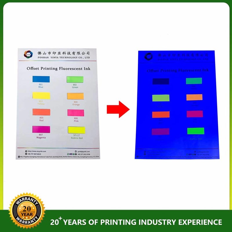 Ceres Flexo Printing Pantone 801 Blue UV Fluorescent ink Para sa Package