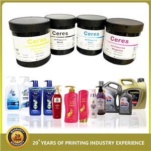 Tinta flexográfica UV de alta densidad para impresión de etiquetas adhesivas en máquinas flexográficas