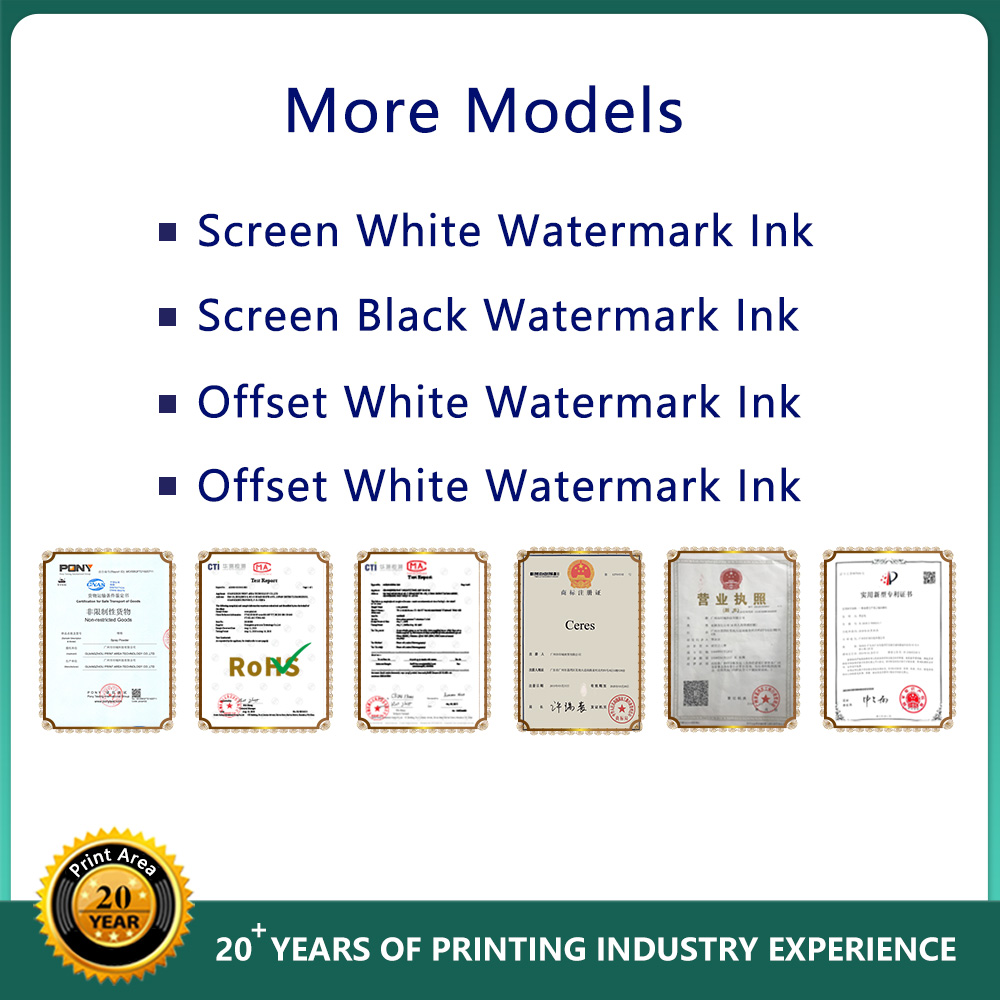 screen printing watermark ink