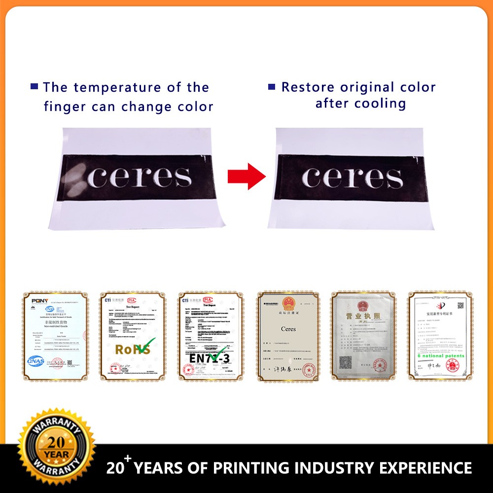 Ceres Screen Printing Temperature Sensitive And Thermochromic Ink