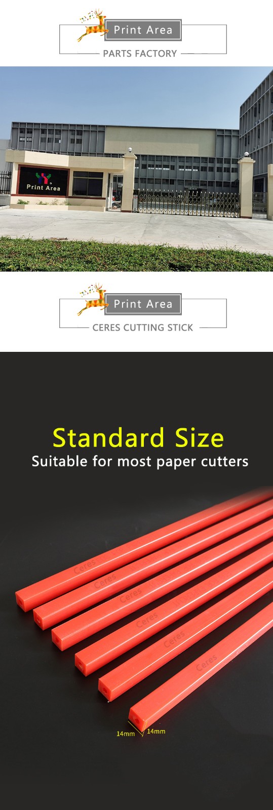 PET cutting sticks