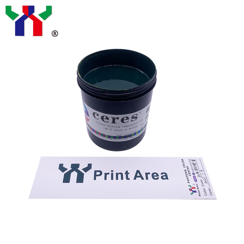 Screen Green to Yellow Thermochromic Ink,30 degree ,Reversible