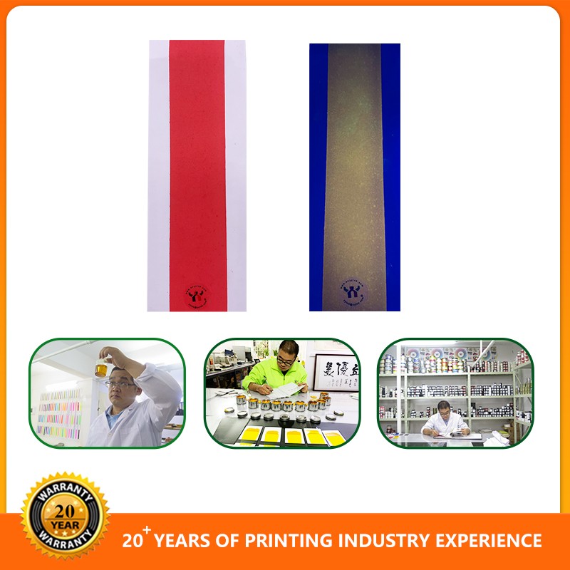 Screen and Offset Printing Red to Yellow UV invisible Ink