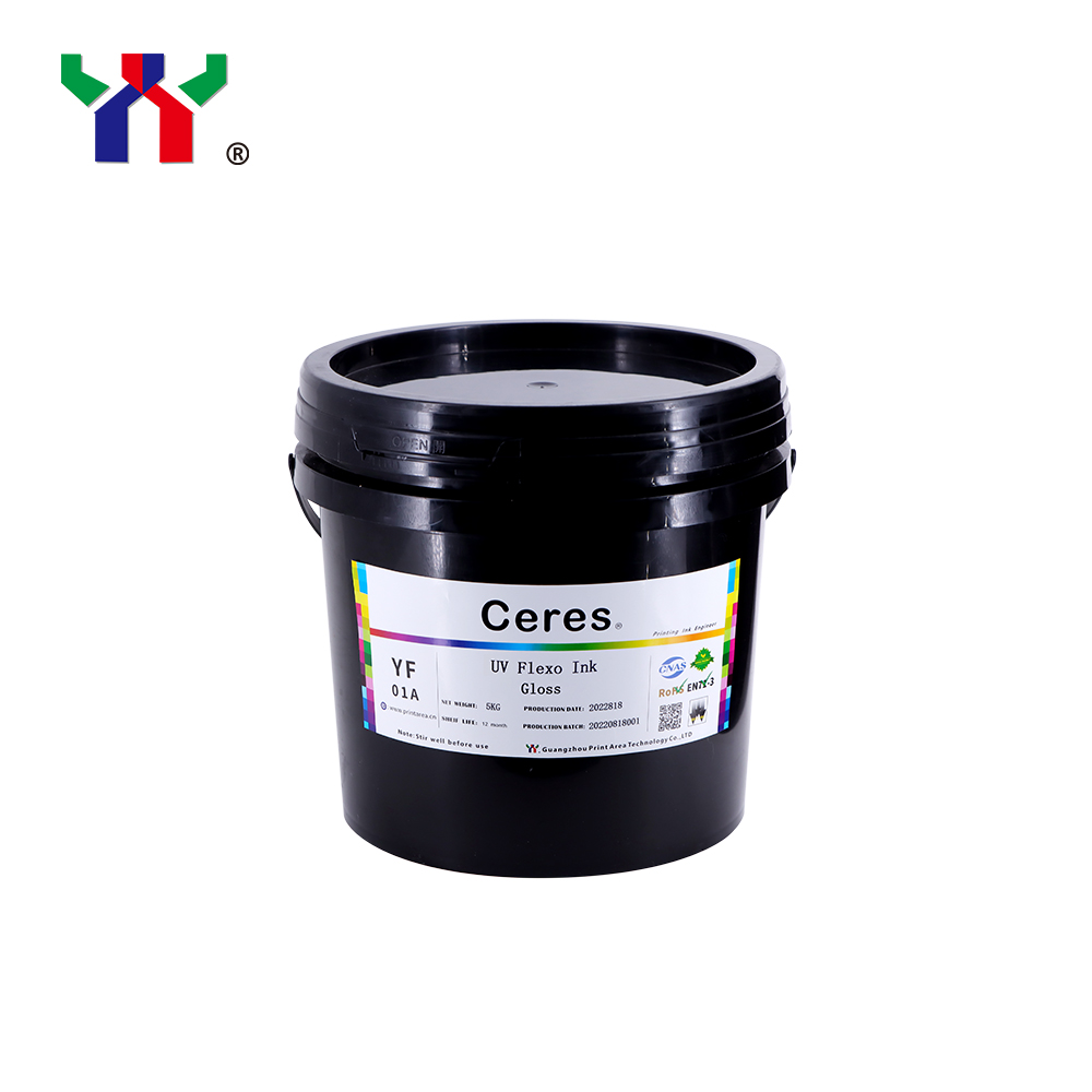 Tinta de verniz UV Flexo Gloss | Tinta flexográfica UV do fabricante chinês para tinta de cura UV
