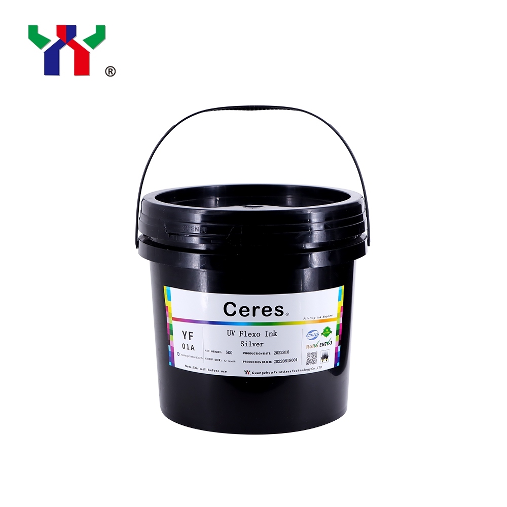 UV Flexo Ink Silver Color | Ceres UV LED Flexographic Inks For Adhesive Label