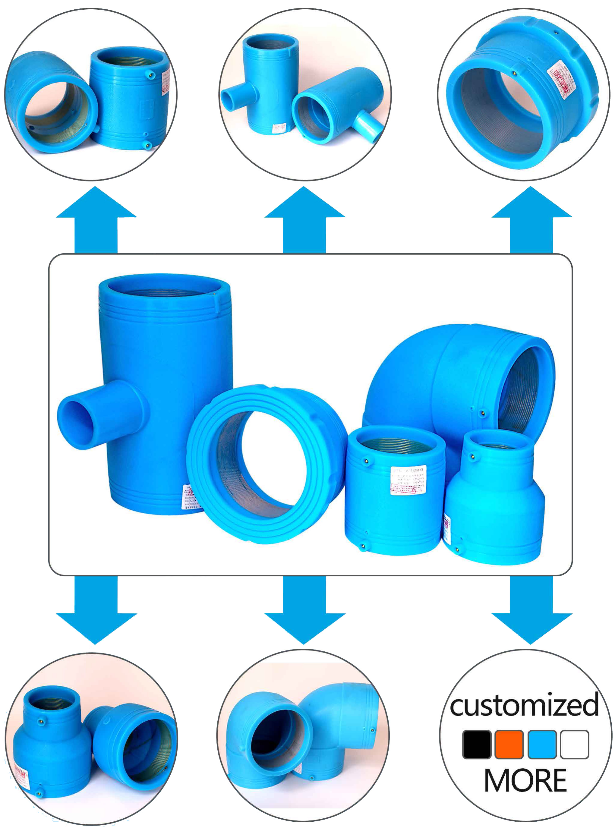 Hole net steel strip composite pipe