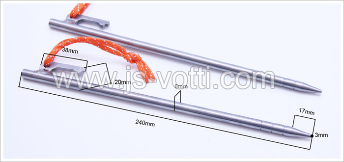 Titanium tent peg