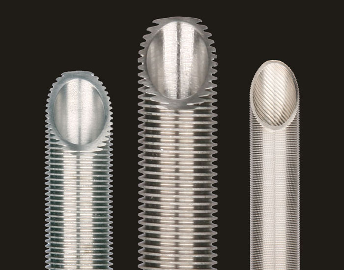 Performance advantages of titanium low finned tubes