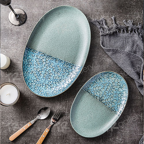 Ovale Platten aus Keramik