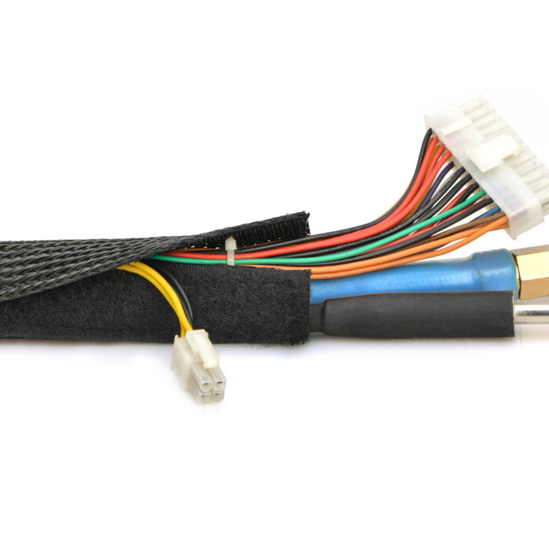 hook and loop braided cable sleeving wrap