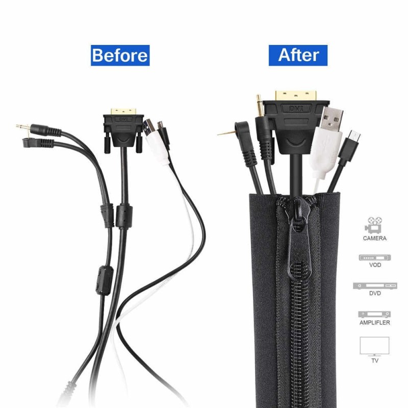 Funda de neopreno para gestión de cables