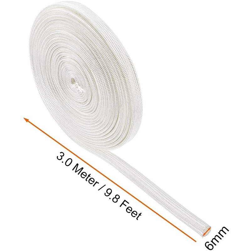 Guaina intrecciata in fibra di vetro per alte temperature