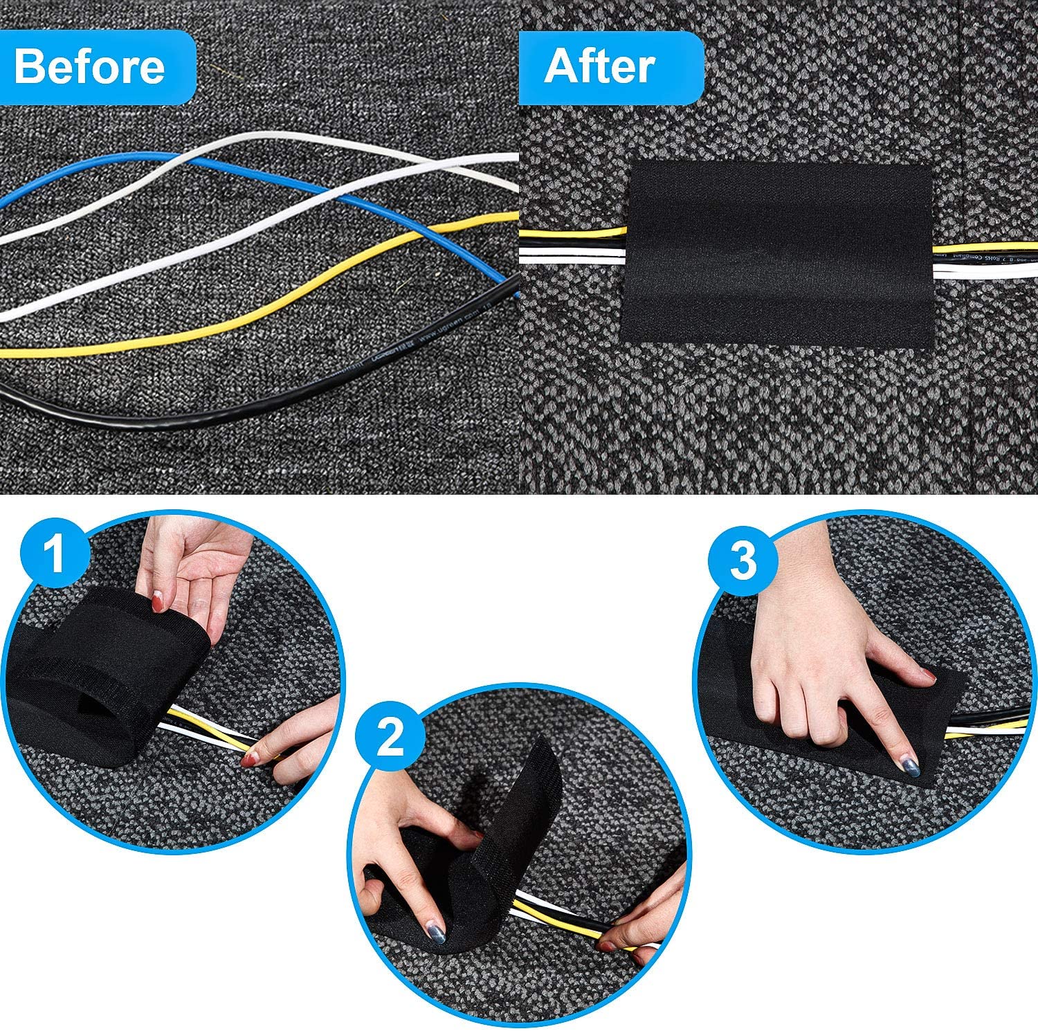 Carpet cord cover sleeving