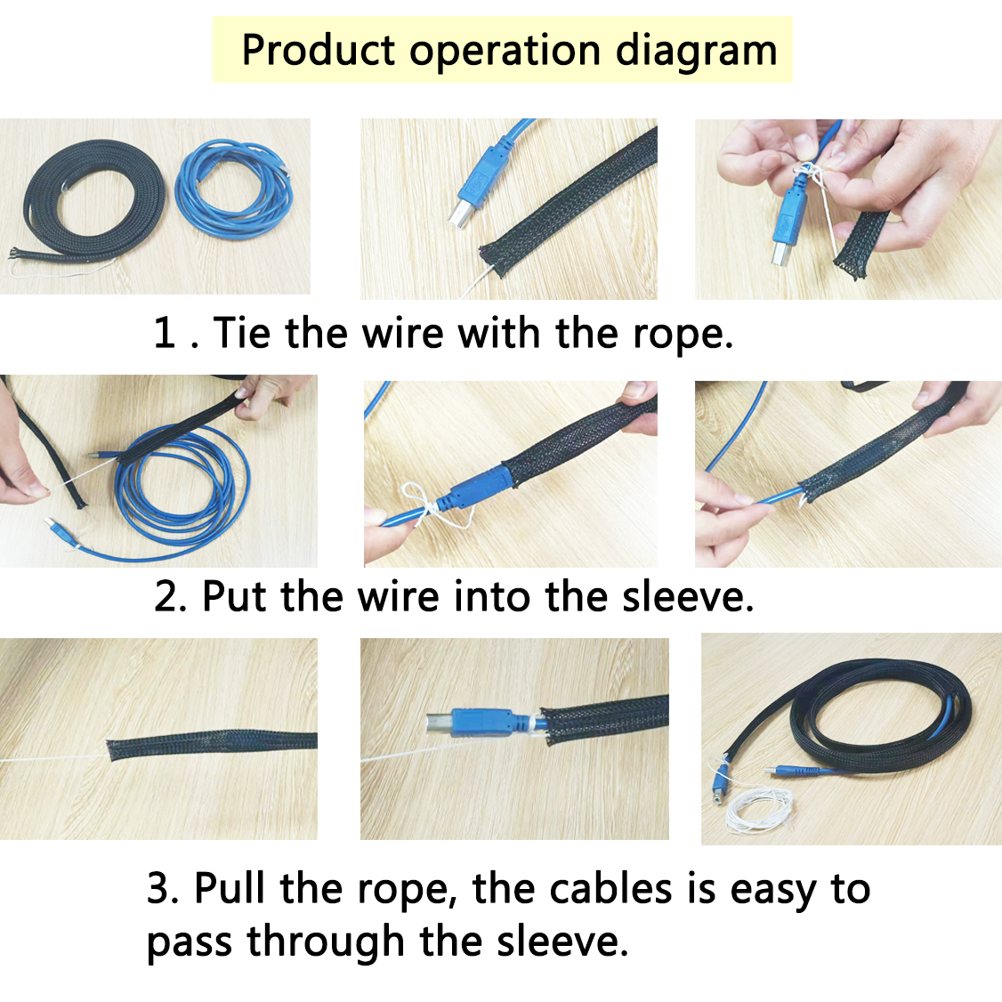 expandable braided cable sleeve
