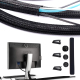 Split braided sleeve cable wrap silicone clips for wires management