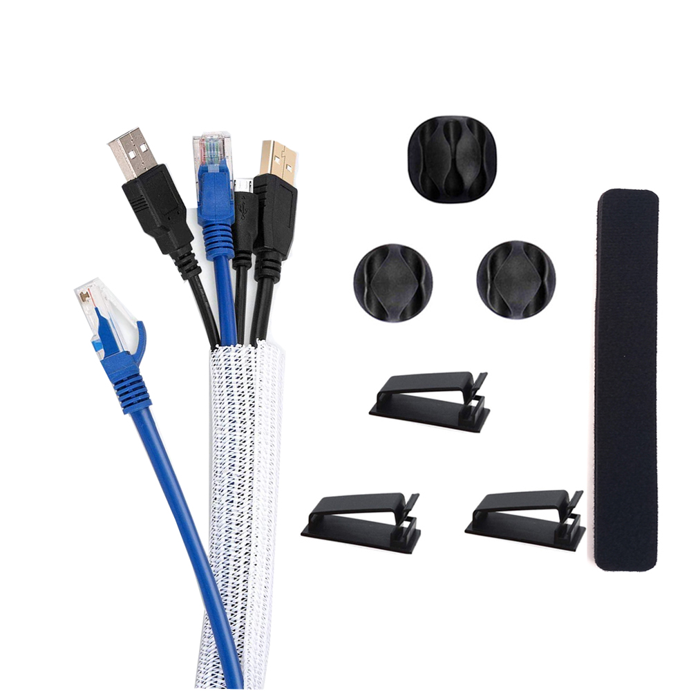 Supply Split braided sleeve cable wrap silicone clips for wires management  Wholesale Factory - Xiamen Qx Trade Co.,Ltd