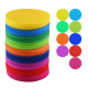 Marcadores circulares multicolores con números para maestros Actividad grupal en el aula
