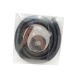 Kabelstyringssystem 16 mm Split flettet Wrap Sleeving Wire Sleeving med 1 krog og løkke tape